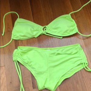 Neon Yellow bikini  set